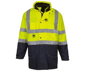 Yoko YK711 - Parka 7 in 1 hoge zichtbaarheid Hi Vis Yellow/Navy