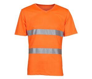 Yoko YK910 - Hoge zichtbaarheid V-nek T-shirt Hi Vis Orange
