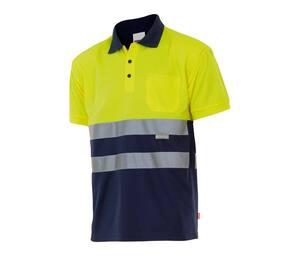 VELILLA VL173 - POLO TWEEKLEURIG KORTE MOUWEN HOGE ZICHTBAARHEID Fluo Yellow / Green