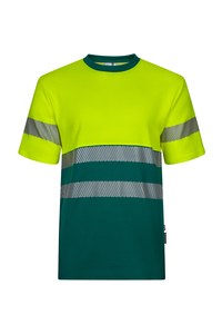 Velilla 305509 - RS SS TWO-TONE COTTON T-SHIRT GREEN/HI-VIS YELLOW